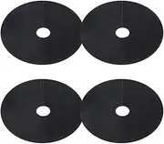 Topbuti 28.3 Inch Non-Woven Tree Mulch Ring, Reusable Tree Weed Barrier Mat, 4 Pcs Thickened Tree Protector Mat