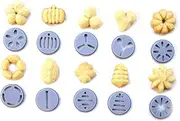 SHOWERORO DIY Baking Mold Set 18 Pieces Cookie Press Kit Biscuit Maker Cake Decor Easy to Clean Non-Slip Base