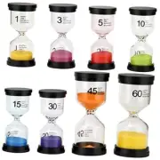 8 Pack Sand Timer Set, Plastic Hourglass Sand Timer, Colorful Sandglass
