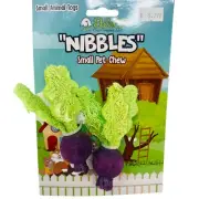 AE Cage Company Nibbles Turnip Loofah Chew Toys with Wood for Hamster Rat Mouse