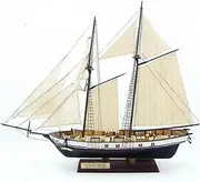 Avtytsda 1/130 Scale DIY Hobby Wooden Ship Science Equipmen Assembly Model Boat Kits Sailing Boat Kit Ship Craft Laser-Cut Model Kits to Build