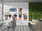3D Bubble Tea Shop Background Wallpaper Wall Murals Removable Wallpaper 4