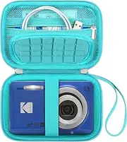 Canboc Carrying Case for Kodak PIXPRO FZ55/ FZ45/ FZ43/ FZ53 16MP Digital Camera, Video Vlogging Camera Bag, Zipper Mesh Pocket fit Cable, Green (Case Only)