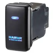 Narva OE Style Switch - Suits Toyota Landcruiser 79 Series, Landcruiser Prado 100-120 Series, Blank Push On/Off Blue LED, Toyota, 63312BL