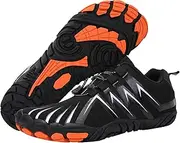 [Footrue] Explorer Max Non-Slip Ultra-Light Barefoot Shoes Men’s Trail Running Shoes Wide Toe Box Barefoot Sneakers, Black, 12 Women/11 Men