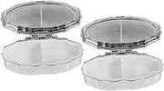 2pcs Box Silver Case Holder Iron Capsules Container Pp Medication Cases Case for Medication Travel