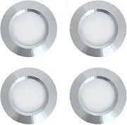 Marvix LED 12V 24V Spot Lights Dimmable Pack of 4 Warm White 3000k Caravan Campervan Motorhome Boat Chrome Recessed Downlights