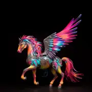 Mythical Pegasus, UV tapestry, Blacklight Reactive, Psychedelic Wall Hanging