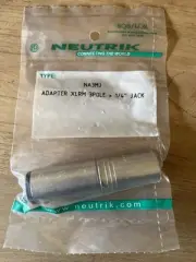 (4 Pack) Neutrik NA3MJ 3-Pole XLR Male to Stereo 1/4" Locking Jack Adapter