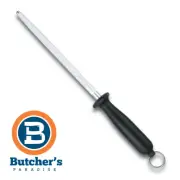 Butcher's Victorinox Round Fine Cut Knife Sharpening Steel Black 20cm | 78013