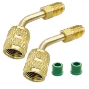 2Pk R410a HVAC Adapter for Mini Split System, 5/16" SAE Female Quick Connectors