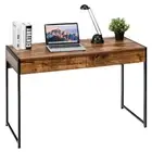 Giantex Office Desk Computer Wooden Writing Study Table Workstation Rustic Brown