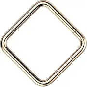 [Pierced Owl] 18GA F136 Implant Grade Titanium Square Shaped Hinged Segment Ring
