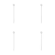 4PK A.FRESCO Mild Steel Uncoated Double Ring Plant Support Display Stake 90cm