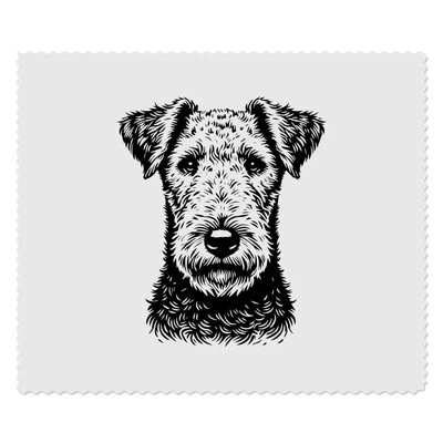 2 x 'Airedale Terrier' Microfibre Lens / Glasses Cleaning Cloths (LC00028631)