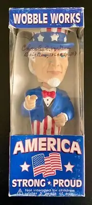 Charles McGee Tuskegee Airmen Signed Uncle Sam Wobble Works Funko JSA COA RARE A