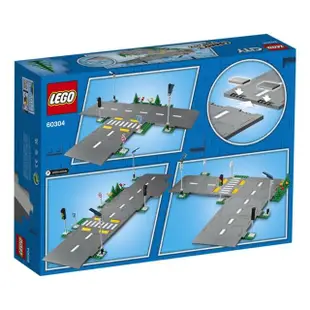 【LEGO 樂高】城市系列 60304 道路底板(斑馬線 道路底板 DIY積木)