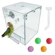 Bird Bath BoxParrot No-Leakage Bathtub for Cage Hanging Tube Shower Box Cage ...