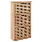 Solid Walnut Shoe Cabinet Storage Rack Shelf Hallway Shoes Organiser Cupboard