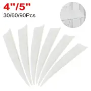 4" 5" Archery Arrow Feather Natural Fletching Turkey Fletches Bow Arrow White