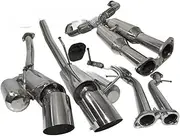 daili Store 09+ JDM 370Z JDM Cat Back Exhaust System 4.5" Dual Muffler Tips Kit Sound Marmitta Auto