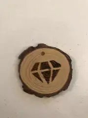 2.5” Hand Burned Pyrography Ornament “Diamond”