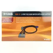 NEW D-Link KVM-121 2 Port PS/2 Computer Peripheral Switcher + Audio Support