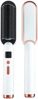 Hair Straightener Brush, Built in Upgraded Anion Feature, 15s Fast Heat-up, Multiple Temperature Settings， with Anti-Scald Design, Gifts for Girls Women