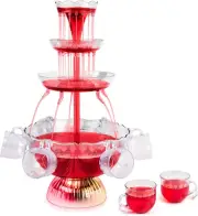 LPF230 3-Tier Lighted Party Fountain, Holds 1.5 Gallons, LED Lighted Base, Inclu