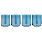 2x 2pc Tempa Verity Lowball Tumbler Drinking Glass Set - Sapphire