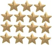 DOITOOL 15PCS Star Shape Sequin Iron Patches Embroidered Appliques for Clothing Bags Hats DIY Decoration Durable Unique Design for Creative