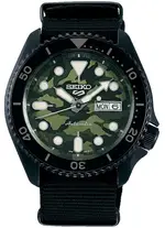 SEIKO 精工錶 5 SPORTS 系列潮流機械錶 4R36-13B0G(SRPJ37K1)-42.5MM-迷彩綠面帆布【刷卡回饋 分期0利率】【APP下單點數4倍送】