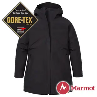 【Marmot】女 兩件式GT羽絨保暖連帽外套『黑』12430-0001