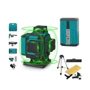 Takamine 16 Lines Green Laser Level Pro with Adjustable Telescoping Pole and ...