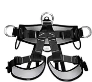 Rock Climbing Harness,Adjustable Safety Belt Half Body Harnesses for Climbing - Strong Load-Bearing Straps, Thick Support Belts for Caving Rock Climb Rappelling Equip