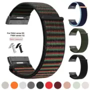 Woven Watch Band For Fitbit Versa 4 3 / Sense 2 1 Sports Nylon Loop Wrist Strap
