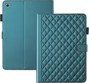 [Nexue] Case for Samsung Galaxy Tab S6 Lite 10.4'' 2024/2022/2020 (SM-P620/P610/P615),Shockproof PU Leather Multi-Angle Viewing Folio Magnectic Wallet Case with Kickstand Pencil Holder (Dark Green)