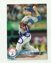 Texas Rangers KEONE KELA Signed 2018 Topps series 2 Card #569