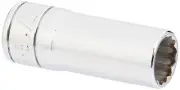 Tools USA 3/8" Drive, 7/16", 12 Point, Deep Chrome Socket | 42414