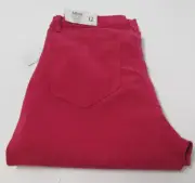 Nicole Miller Women's SOHO High-Rise Ankle Skinny Fit Pink Pants Size 12