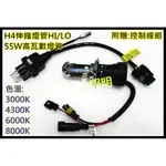 JACKY照明-H4 HS1 12V 55W高瓦數HID電磁閥HI/LO伸縮燈管+近遠燈光控制線組