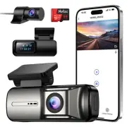 Dash Cam Front and Rear, 2K/720P HD Dash Camera for Cars, Free 64GB Card, 5G ...