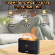 Upgrade 7 Colour Lights Aromatherapy Diffuser Flame Essential Oil Air Humidifier