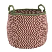 Colonial Mills Kringle XMas Floor Basket 14x14x12", Candycane Red - KR98A014X012