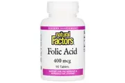 Natural Factors Folic Acid - 400mcg, 90 Tablets