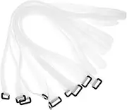 Milisten 10pcs Goal Straps Cable Strap Strip Cable Tie Strip Hook Loop Sewing Fixing Sticker Loop and Hook Fixing Strap Cable Hook Strap Cable Hook Loop Belt Hook Loop Strap Nylon White
