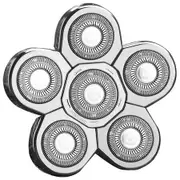 Universal 6 Blades Replacement Heads for Freebird Freedom Grooming and Other Brands 5 Blades Head Shaver Replacement Blades Bald Shaver with Blade Cover (Silver)