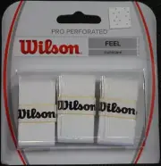 NEW Wilson Pro Perforated Overgrip 3 Pack - White