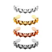 Brass Bangle Bracelet Adjustable Base for Square Cushion Shape Fancy Stones 12mm