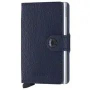 Secrid Miniwallet Compact RFID Wallet - Veg Tanned Navy/Silver